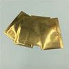 Custom Gold Aluminum Foil Lined Pouch zip Lock Three Side Seal Cosmetic Sample Packaging