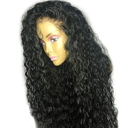 

Aliexpress 150% density Virgin Brazilian Hair 360 lace frontal wig water wave curly with Baby Hair Pre plucked for black women