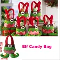 2016 Free shipping Christmas decorations Elf Candy Bag Foreign trade selling Christmas gift bags 5pcs set