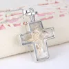 Manufacturers selling ideas new fashion glass crystal conch shells cross necklace DIY jewelry box