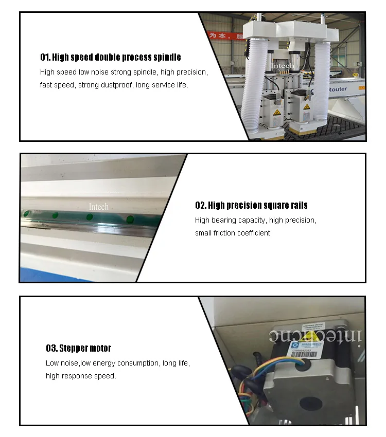 1300*2500mm Widely Used Double-Process Multi Spindle Cnc Router Leather Balsa Wood Cutting Machine