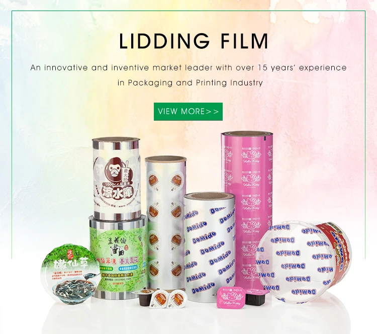 Factorydirectly auto pack plastic candy cold seal film with printing cup cover sealing