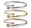 Stainless Steel Triple Three Stackable Cable Wire Twisted Cuff Bangle Bracelets Set for Women