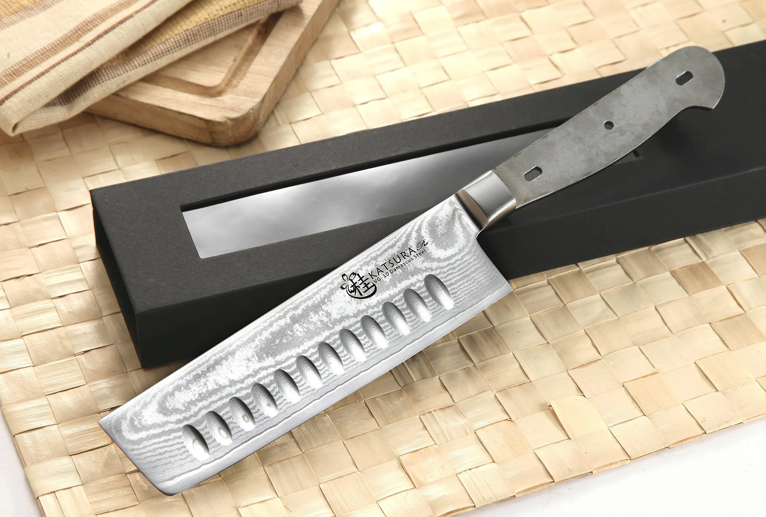 VG-10 67 Layers Damascus Steel 6.5 inch Nakiri Chef Knife kit blank woodwor...