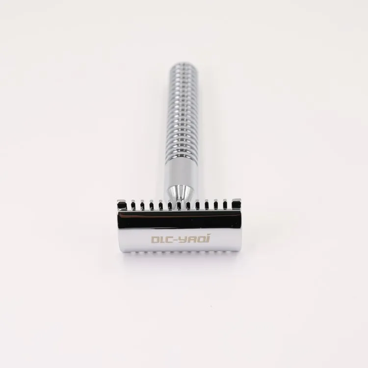 

Chrome color heavy handle wet shaving razor