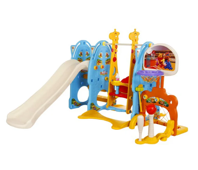 

Kids Plastic Animal Swing and Slide Combination Toy Indoor Playground Childrens' Toys, Colorful