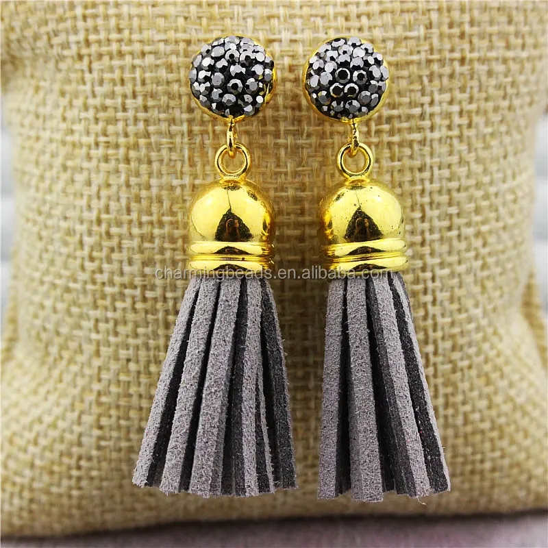 CH-MAE0137 Wholesale pave diamond jewelry stone earring,fashion silver plated rhinestone agate earring,hot sale charms earrings