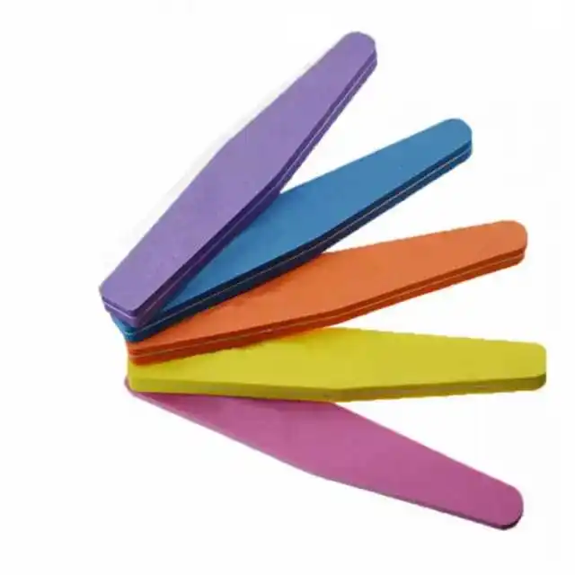 

High Quality Sanding Block File For Nail Art 3-Sides with sponge inside, Blue,blac,red,pink,purple,light green