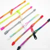Zipper Bracelet Wristband Fluorescent color rainbow Levels Personality Gifts for Women Men jewelry Kids
