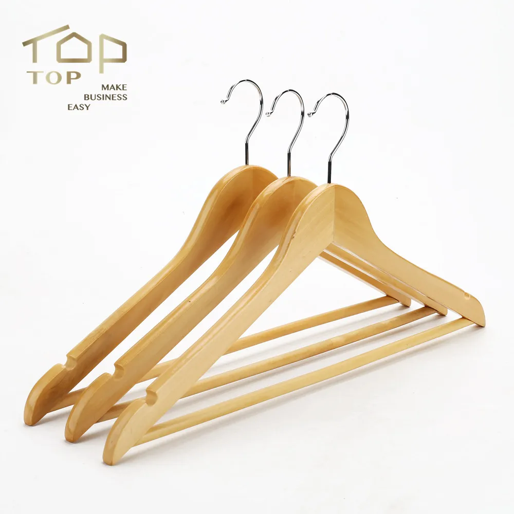 Custom Large Stock Fashion Shorrt Bulk Wooden Clothes Hangers Buy