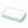 Flat plastic Cosmetic Mirror Storage,LED light bulb Adjustable Touch Makeup Vanity Mirror Storage box