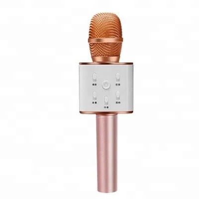 

Hot Selling 2018 Portable Mini Metal Bluetooth Speaker Wireless Karaoke Microphone Home Theater System OEM and In Stock, Gold;rose gold;pink;black