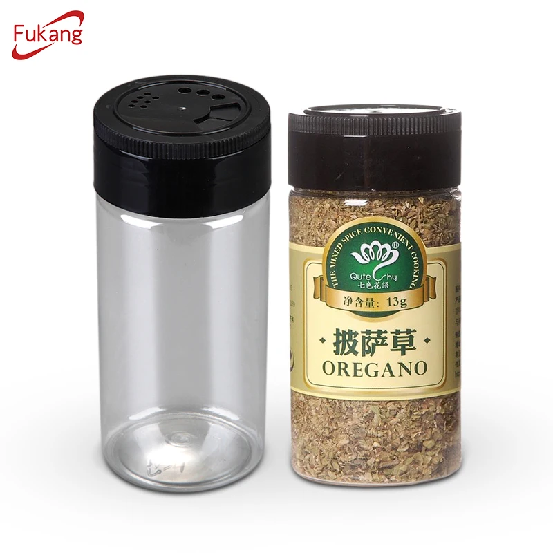 10 PCS SPICE BOTTLES JARS 4 oz PLASTIC w//Dual Sifter Caps 3 Color Choices 4oz