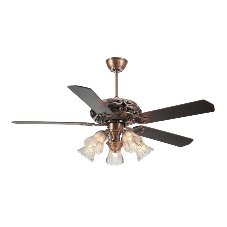 modern crystal flower chandelier ceiling fan