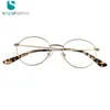 High quality fashionable glasses wholesale alloy round spectacle frames in small size