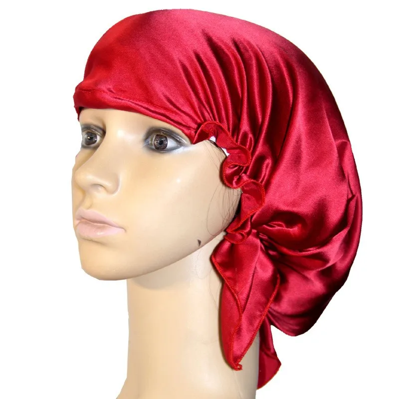 19mm/22mm/25mm Pure Silk Sleep Night Cap,Silk With Lace Prevent