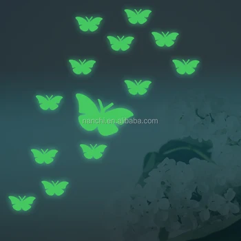 Creative Diy Butterfly Glow In The Dark Decor Home Wall Sticker