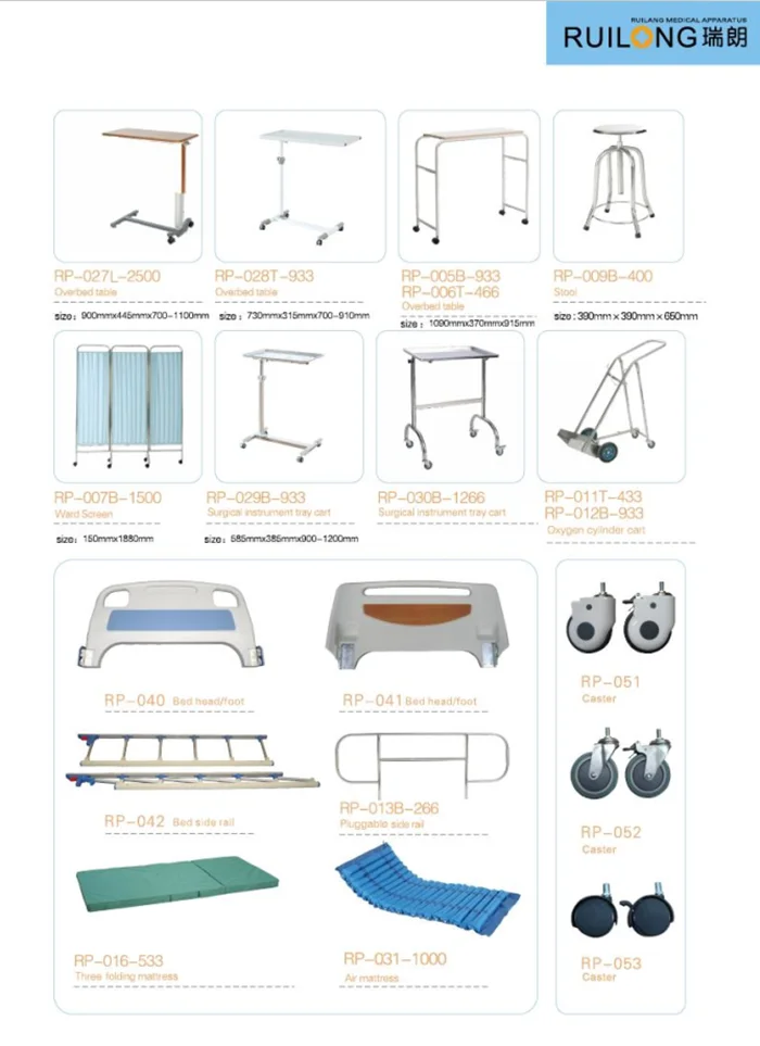 stainless steel adjustable surgical metal tray cart