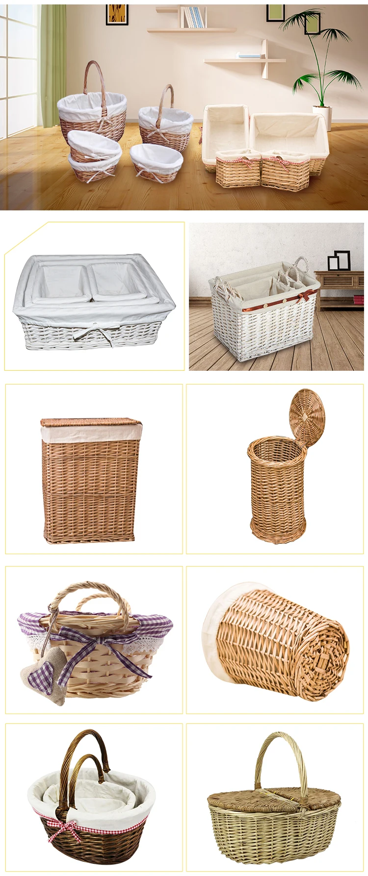 wholesale gift basket wicker storage basket