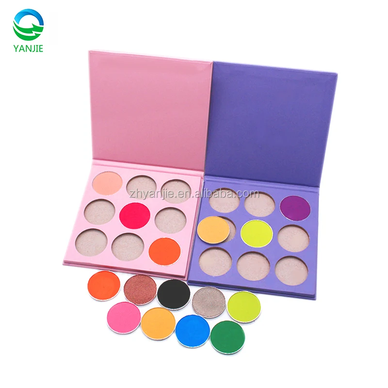 

OEM makeup cosmetics custom Low MOQ 9 color private label eyeshadow palette