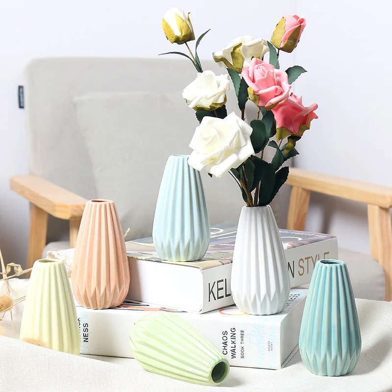 

Home Decoration Aromatherapy Porcelain Small Vase Lavender/Vanilla Scented Reed Diffuser Bottle Ceramic, Green;yellow;white;blue;orange;sky blue