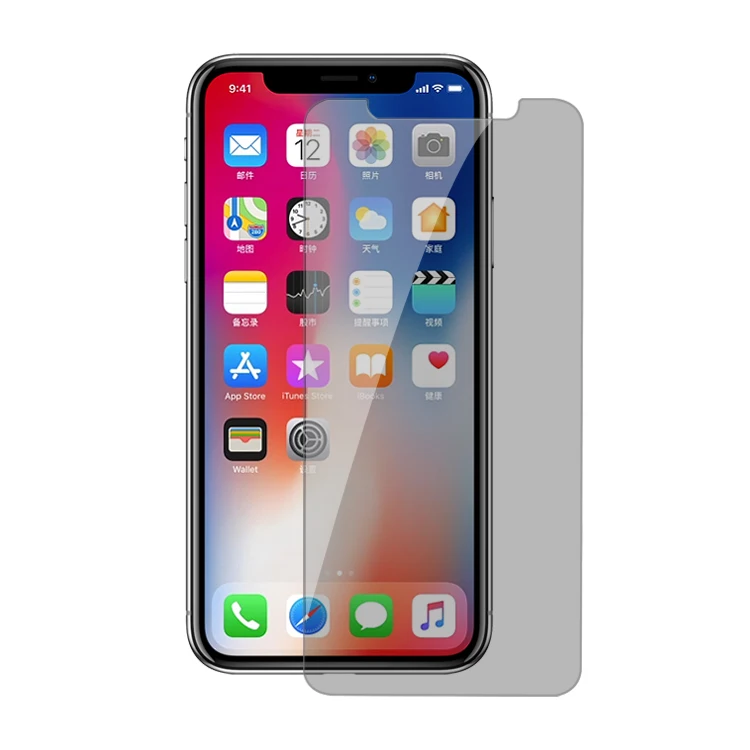 

0.3mm 25D HD Tempered Glass for Iphone X Privacy Screen Guard Protector, Anti-privacy