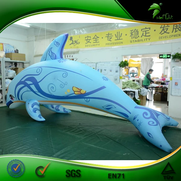Bule Dolphin Inflatable Costume Sea Animal Figures Toy Hanging