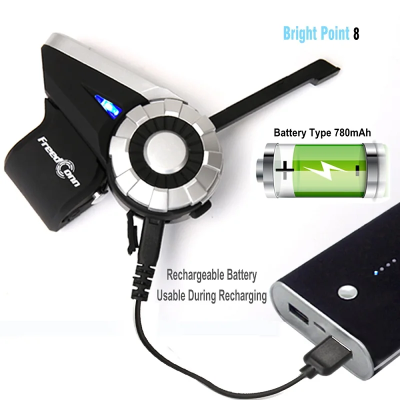 
Freedconn newest Helmet Bluetooth headset T-REX for Group Intercom 8 people can talk at the same time in 1500 meters range +L3 