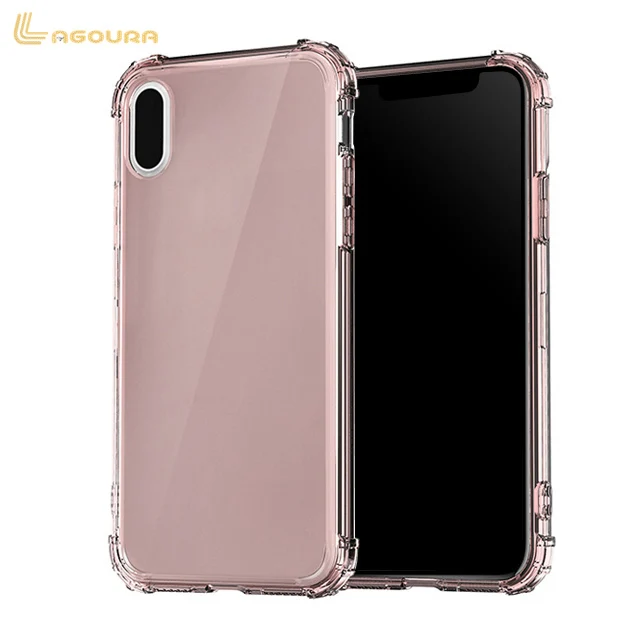 

Transparent silicone soft phone case for iPhoneX, White,pink,gray