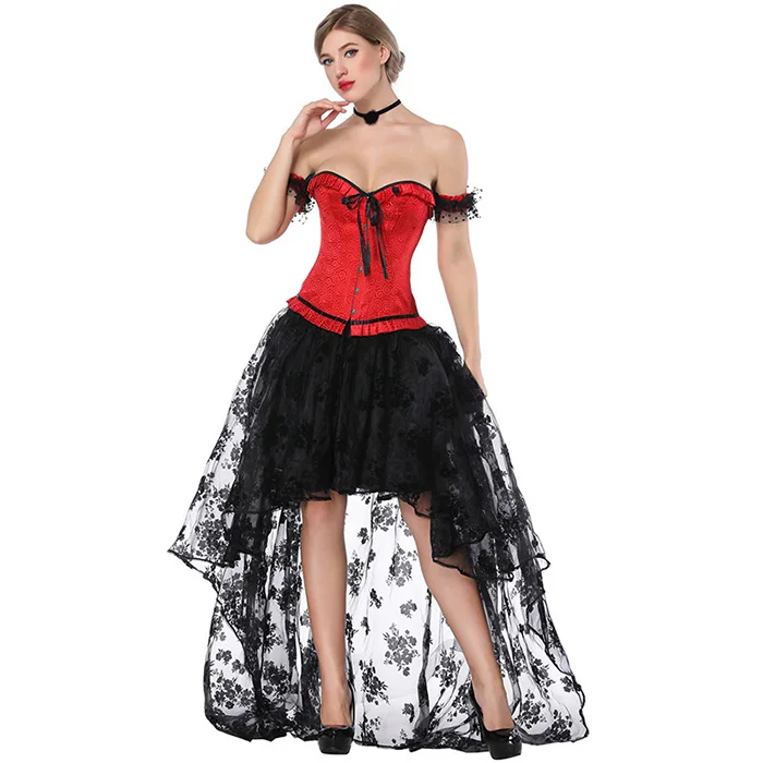 Women Vintage Steampunk Victorian Retro Gothic Corset Top Lace Corset and Bustiers Sexy dress corset