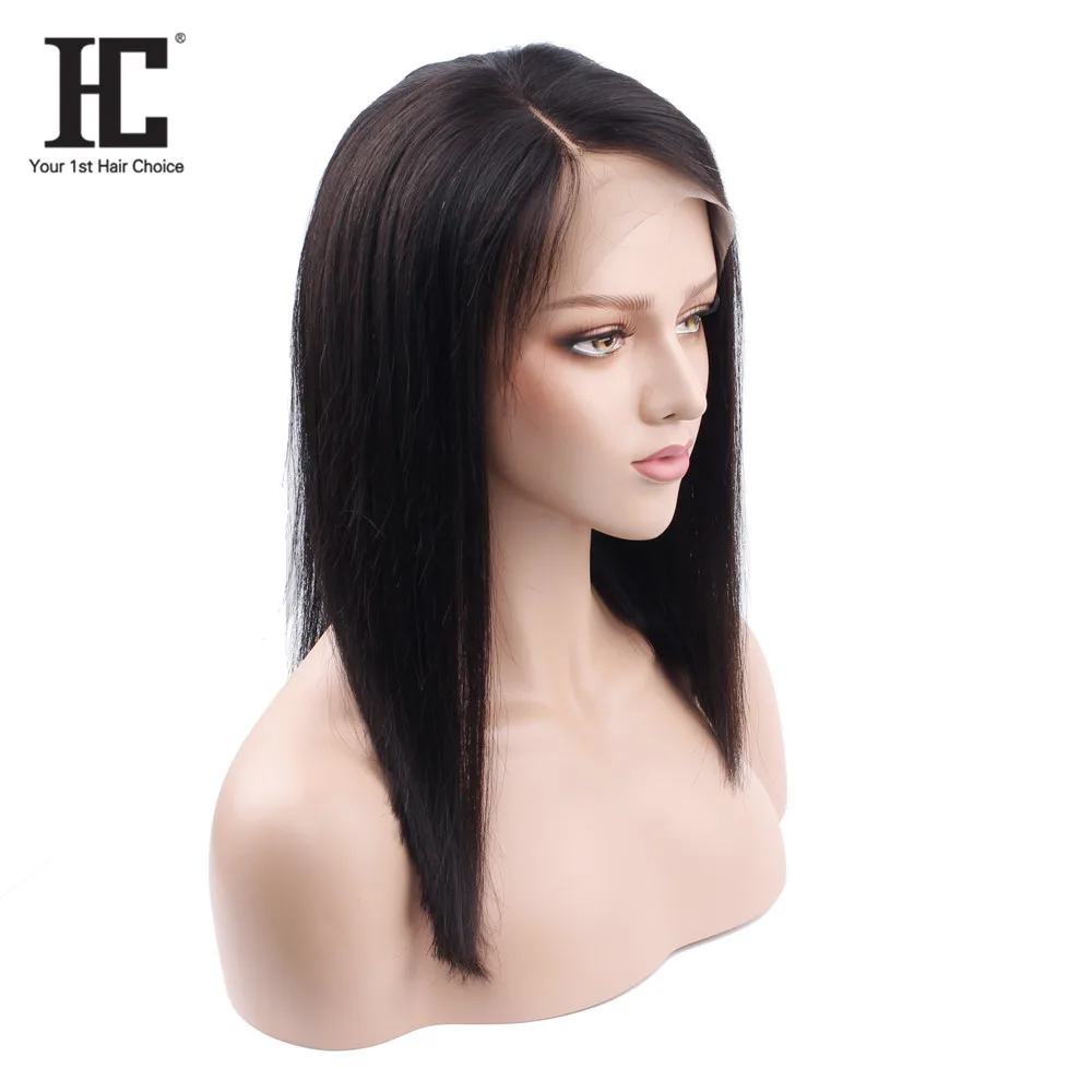 

Hair Brazilian Virgin Human Hair 150% Density Lace Front Wigs Glueless Short Bob For Black Women