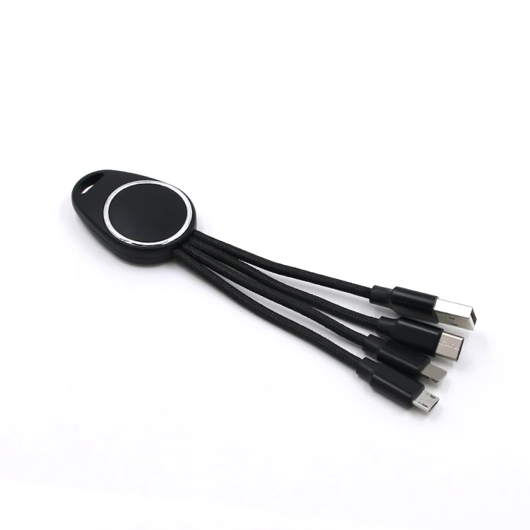 3 In 1 keychain USB Cable For iphone Lighting Cable for IOS for Android for type c quick charge 3 In 1 keychain USB Cable For iphone Lighting Cable for IOS for Android for type c quick charge