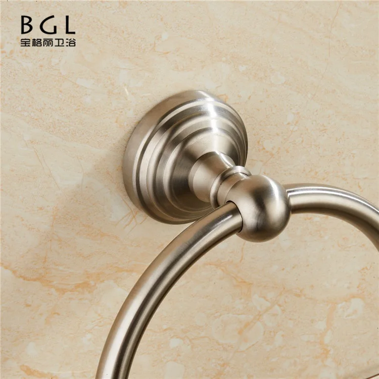 
hotel accessories 304 stainless steel countertop circle round holder bathroom towel ring 