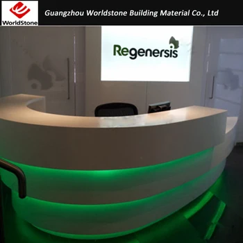 Portable Half Round And Led Lighted Reception Desk Buy Lighted