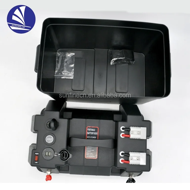 Portable Plastic Battery Box Waterproof 12v Charging With Power