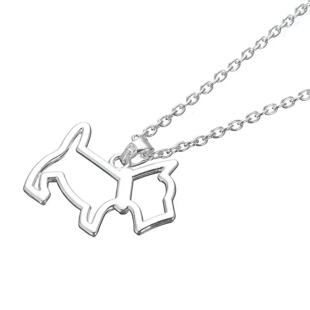 

Shining Clear Crystal Hollow Pet Dog Animal Pendant Jewelry Necklace For Women/Girl Best Gifts, Sliver plated