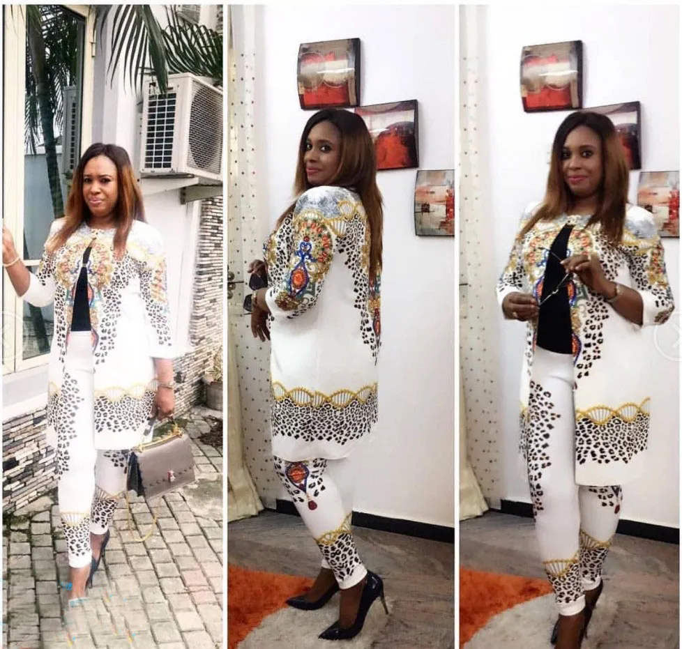 

ladies suit jacket + pencil pants fashion leopard printed women suit