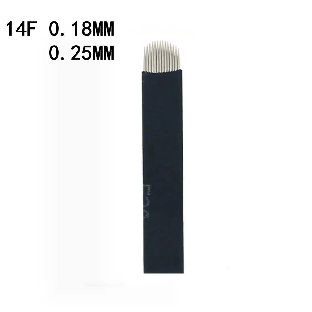 

0.15mm/0.18mm 18U shape tattoo needle eyebrow permanent makeup tebori needles blades for 3D microblading supplies, Black