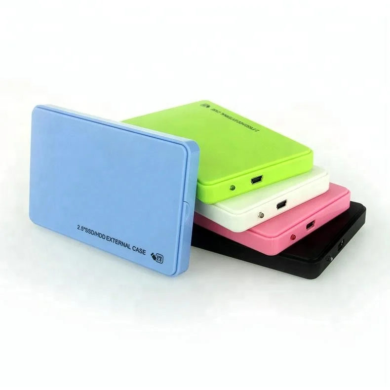 

USB2.0 Hard Disk Drive HDD Enclosure 2.5 inch Box SATA ABS Case 2TB caddy, Black,blue,red,white,pink,rose,green,etc