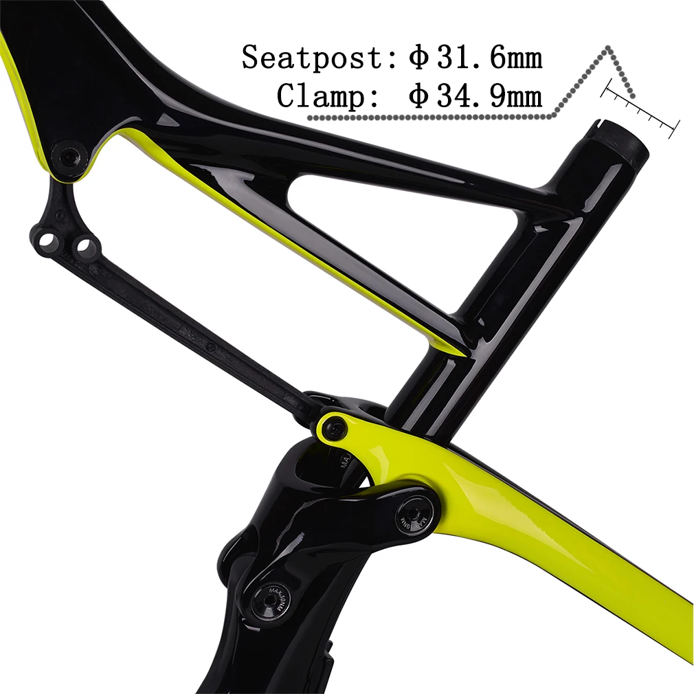 2019 Xc Carbon 29er Full Double Suspension Frame T800 Taiwan Carbon