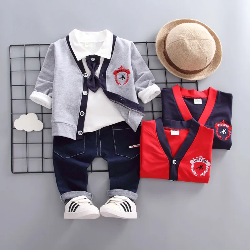 

New Product Handsome Korean Baby Boys Clothes With Tie Online Shopping, Please refer to color chart