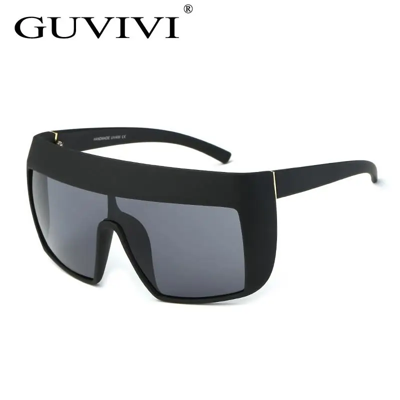 

2017 GUVIVI Women Men Oversized Italy design ce sunglasses uv400 Shade Male Square sunglasses