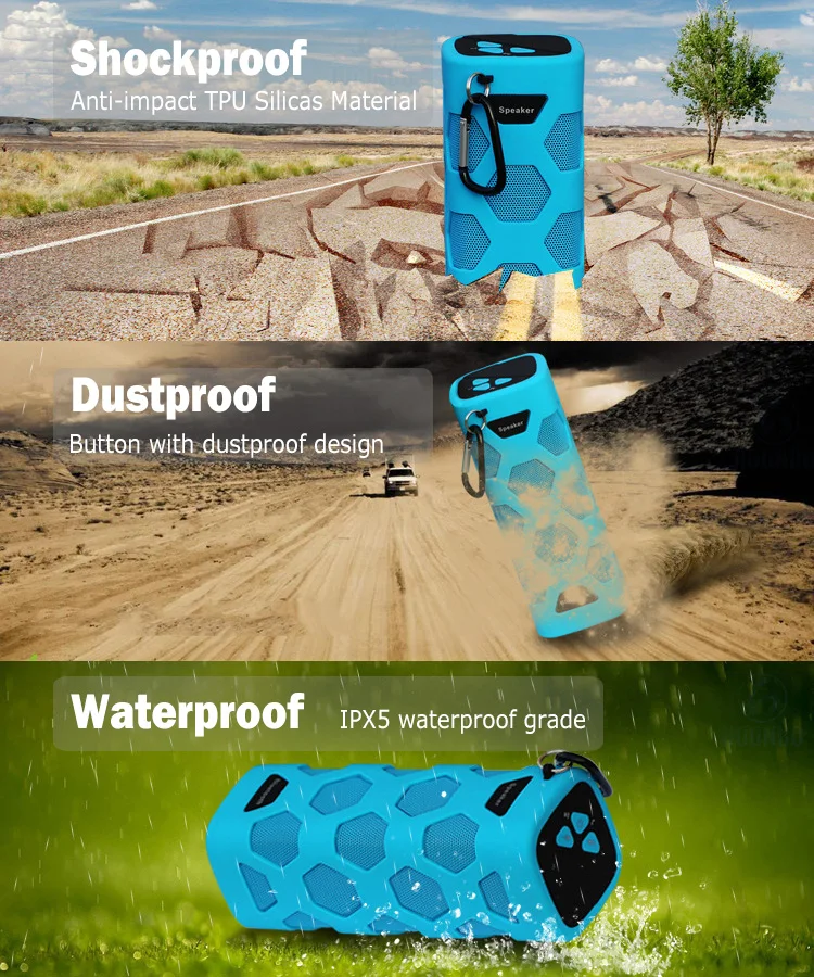 China Manufacturer IP65 Waterproof 4000 mAh Bluetooth Speaker Powerbank with NFC - ANKUX.COM
