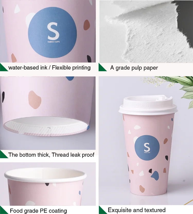 Double Pe Coated Disposable Cold Pla Paper Cups Manufacturers Buy