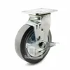 3inch 4inch 5inch 6inch Noise Free Grey Thermoplastic Elastomer TPR Rubber Caster Wheel