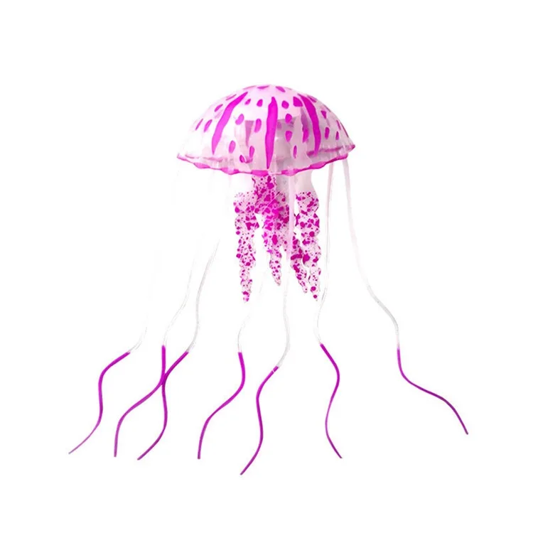 Luminoso de fluorescencia medusas creativo tanque de peces de silicona copa de succión Coral Decoración