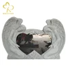 Custom Made Angel Carving Stone Granite Heart Shaped Tombstone