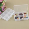 6 Compartments Transparent Plastic Adjustable Storage Box with Dividers