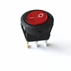KCD1 Rocker Switch Round Flat Red with Light ON/OFF Three-foot 10A 125V/ 6A 250V Small Switch