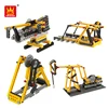 Wange DIY Electronic Machinery Building Blocks Beam pumping Unit 4 in 1 Blocks Toys For children